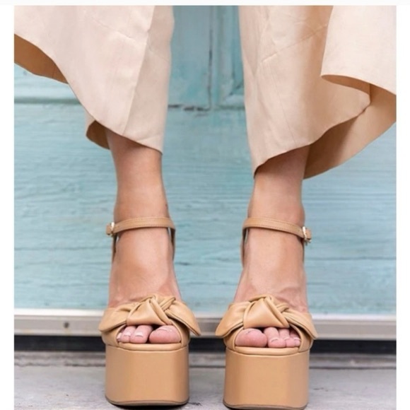 Gianni Bini x Jess Southern Carrie Knotted Bow Platform heels size 9.5 read*** - Picture 3 of 14